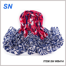 Material de impressão Voile Import Scarf Senhoras Silenciador